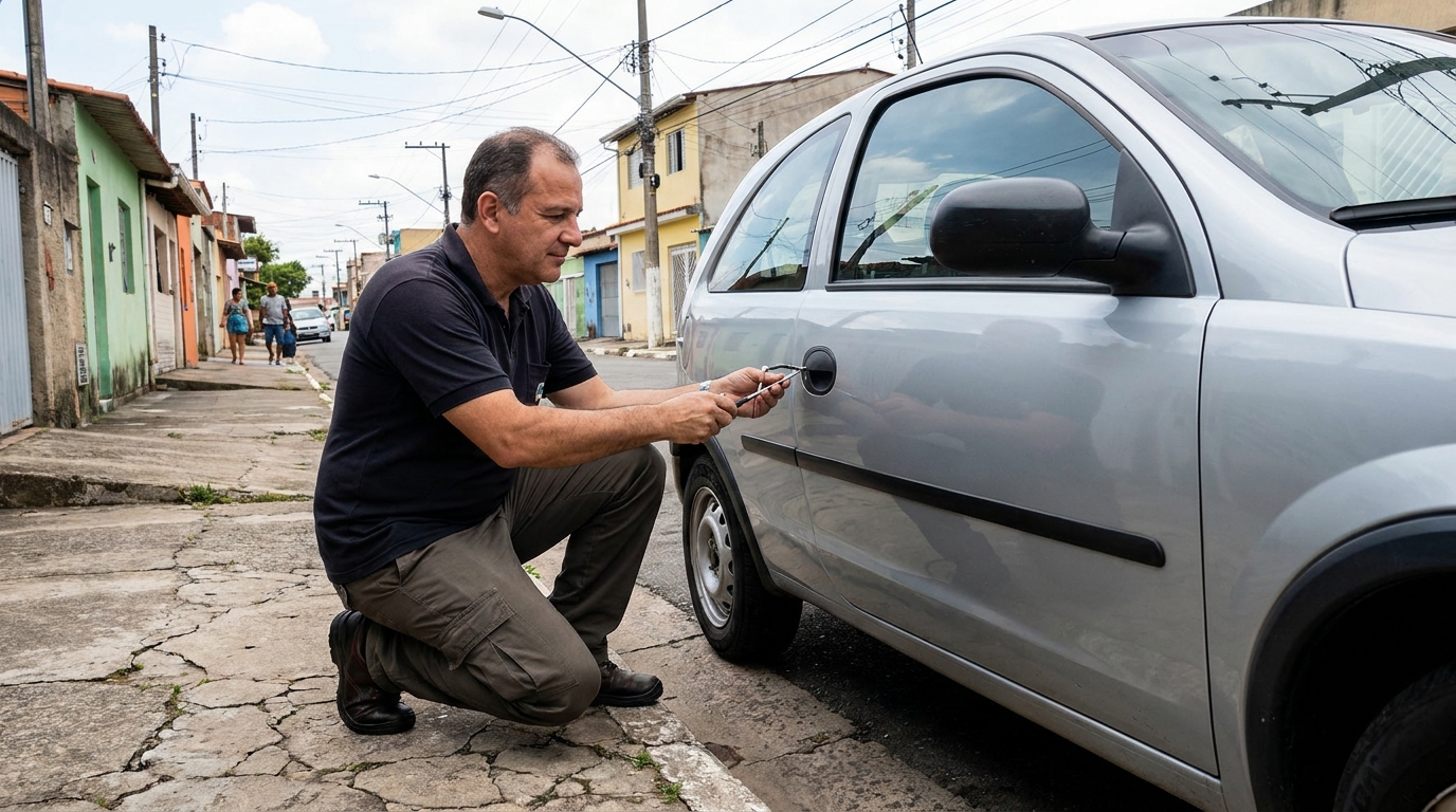 Abertura de carro sem danos por chaveiro no Parque Estoril, São José do Rio Preto‑SP